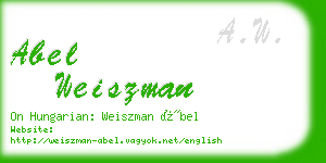 abel weiszman business card